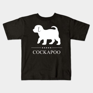 Cockapoo Dog White Silhouette Kids T-Shirt